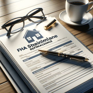 FHA Streamline Refinance application paperwork on desk